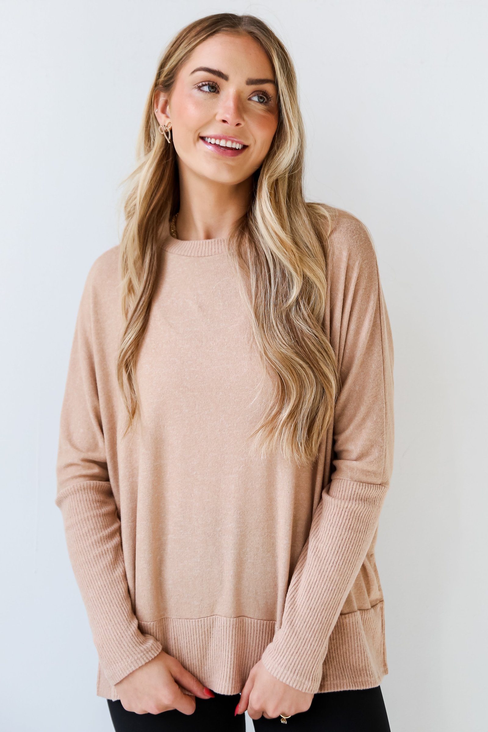 Olivia Brushed Knit Top - DU DEAL