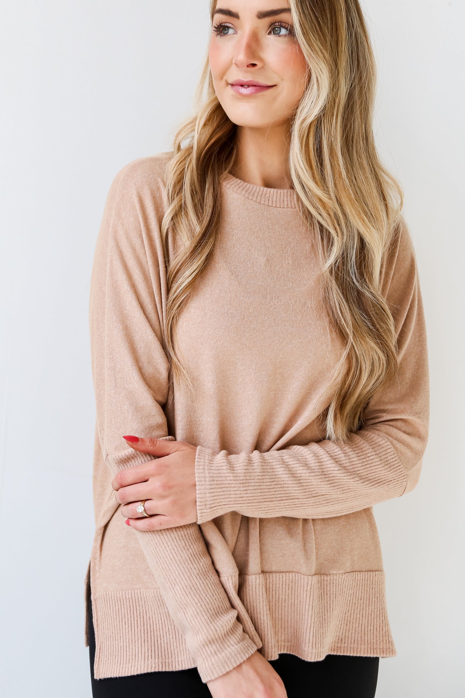 Olivia Brushed Knit Top - DU DEAL