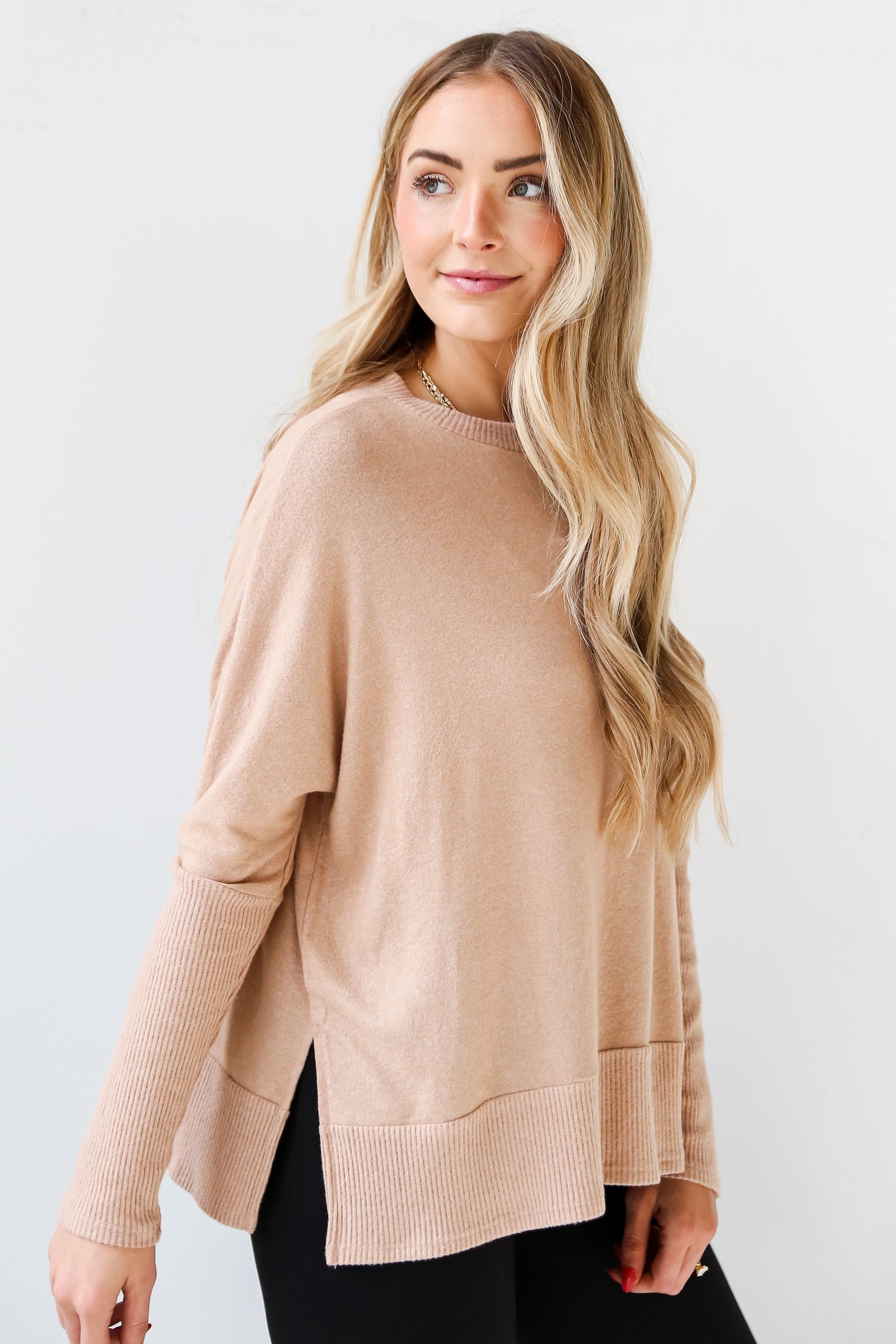 Olivia Brushed Knit Top - DU DEAL