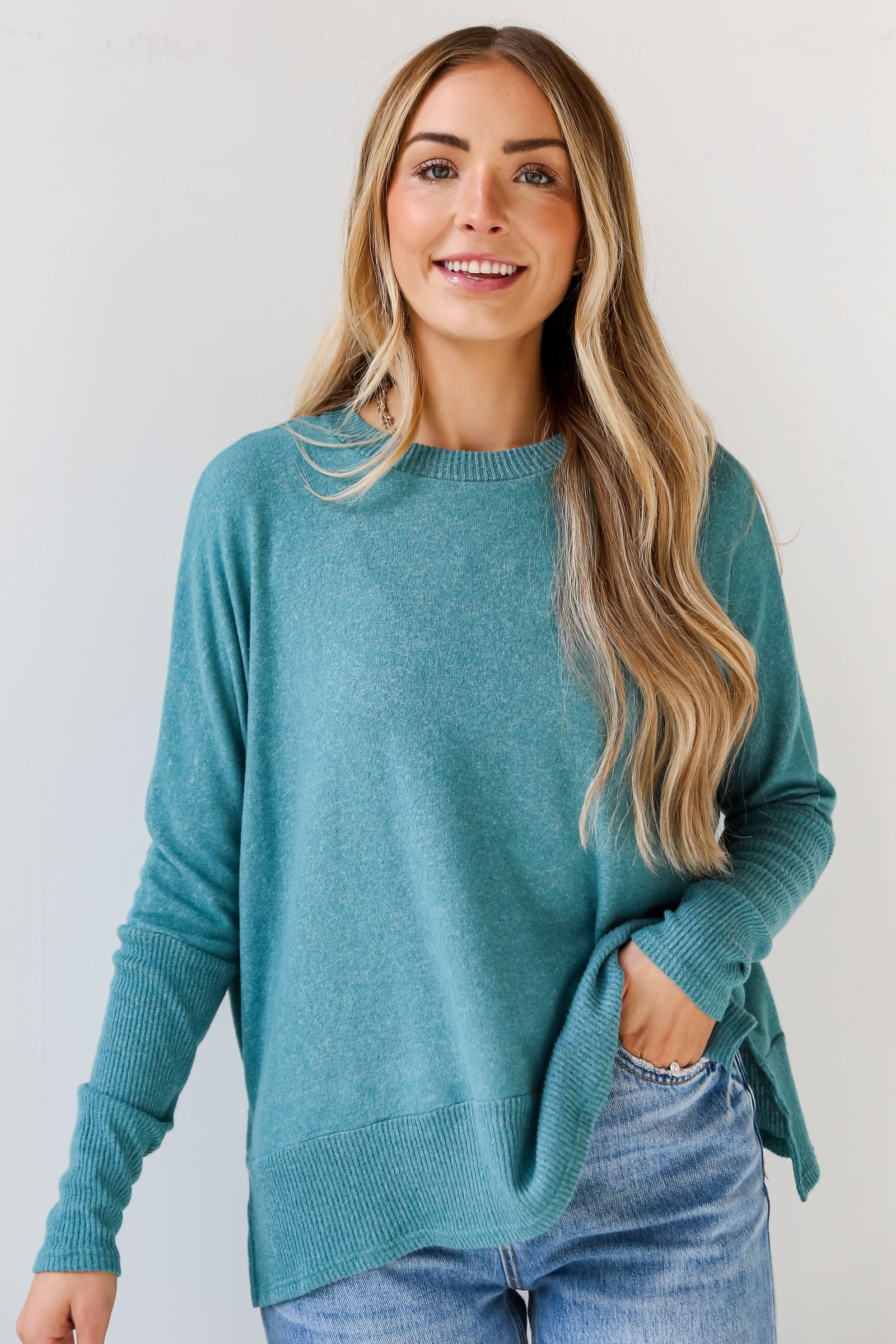 Olivia Brushed Knit Top - DU DEAL