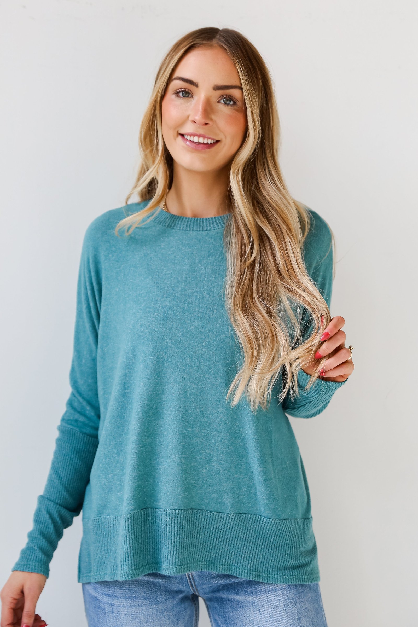 Olivia Brushed Knit Top - DU DEAL