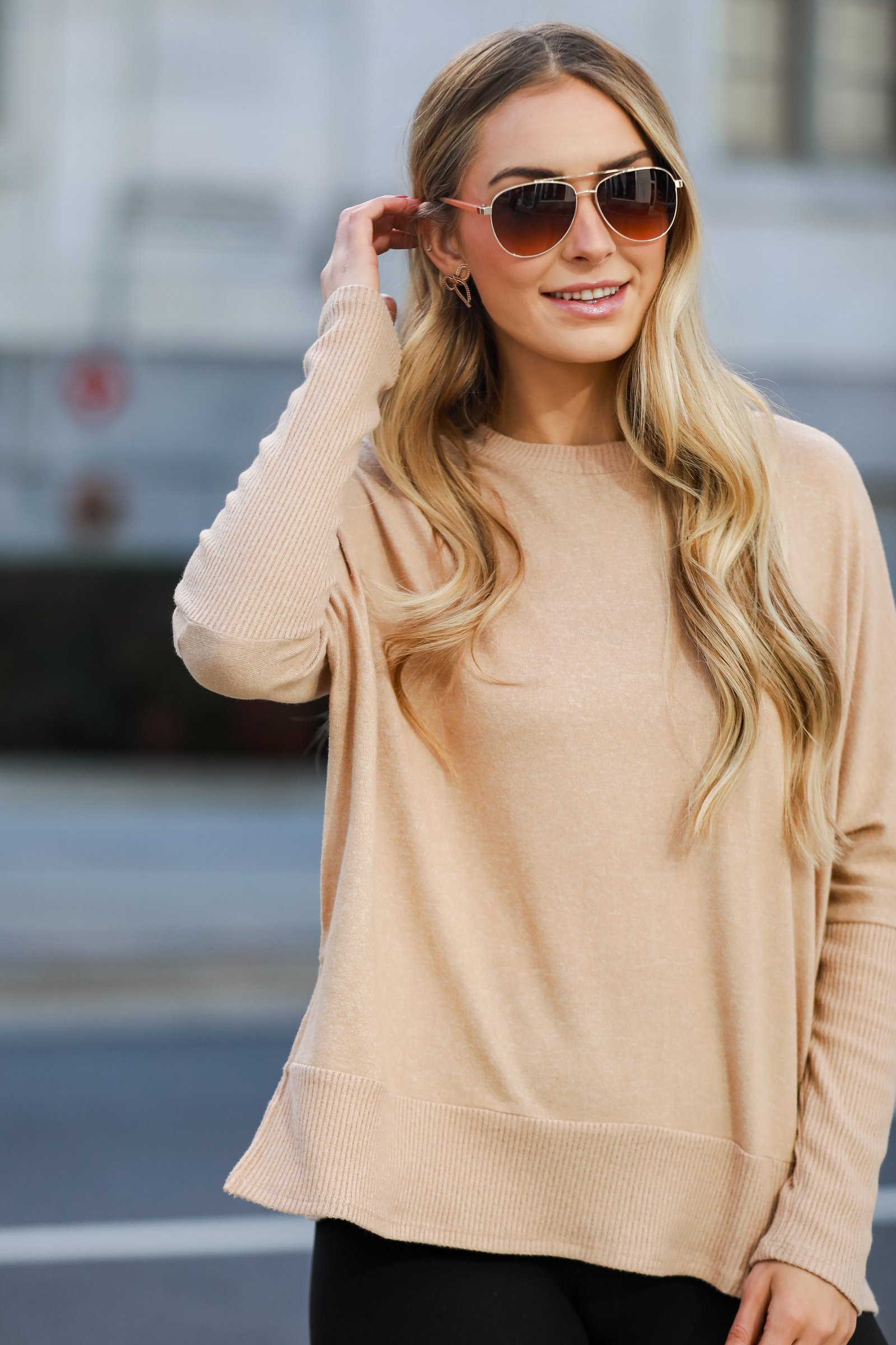 Olivia Brushed Knit Top - DU DEAL