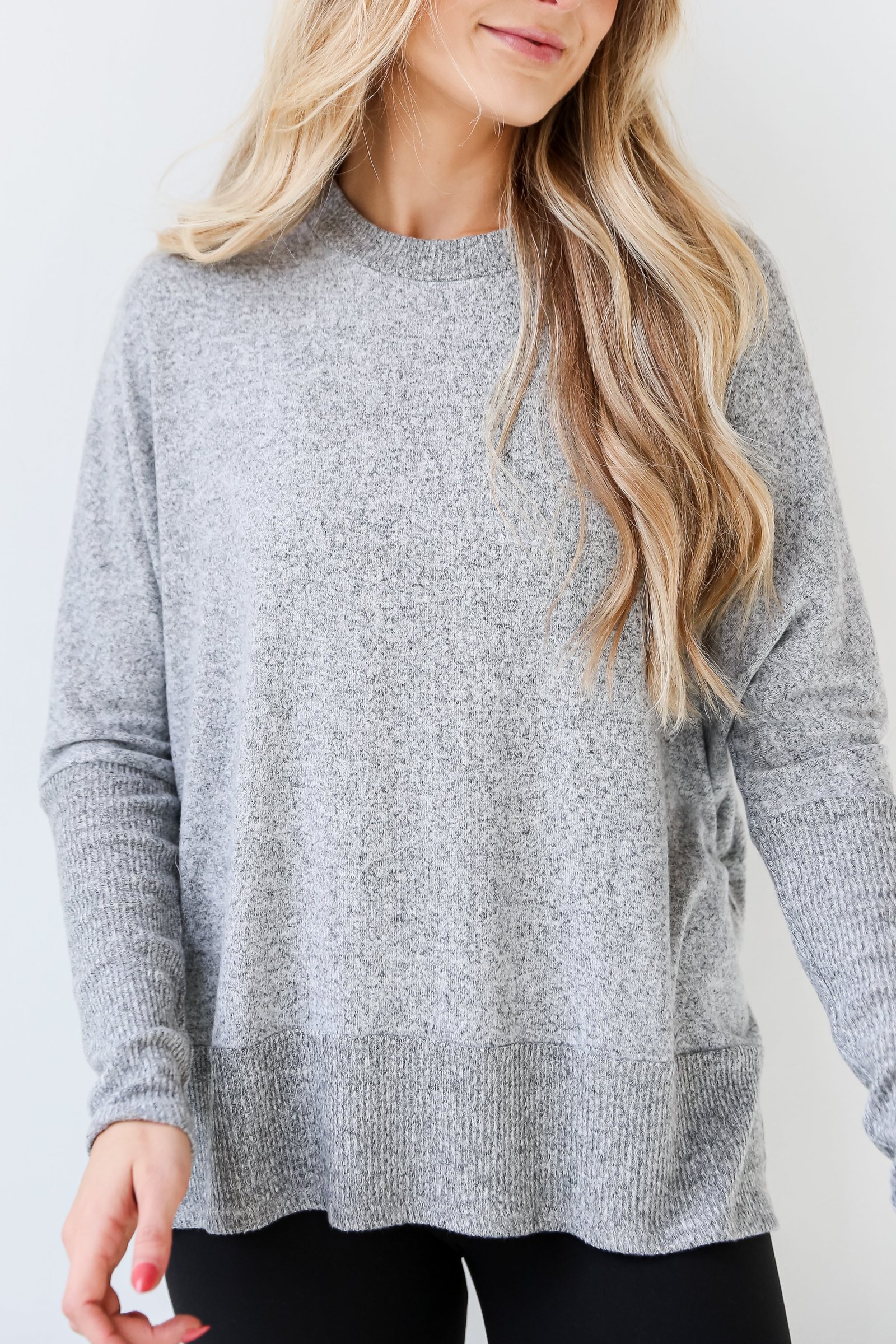 Olivia Brushed Knit Top - DU DEAL