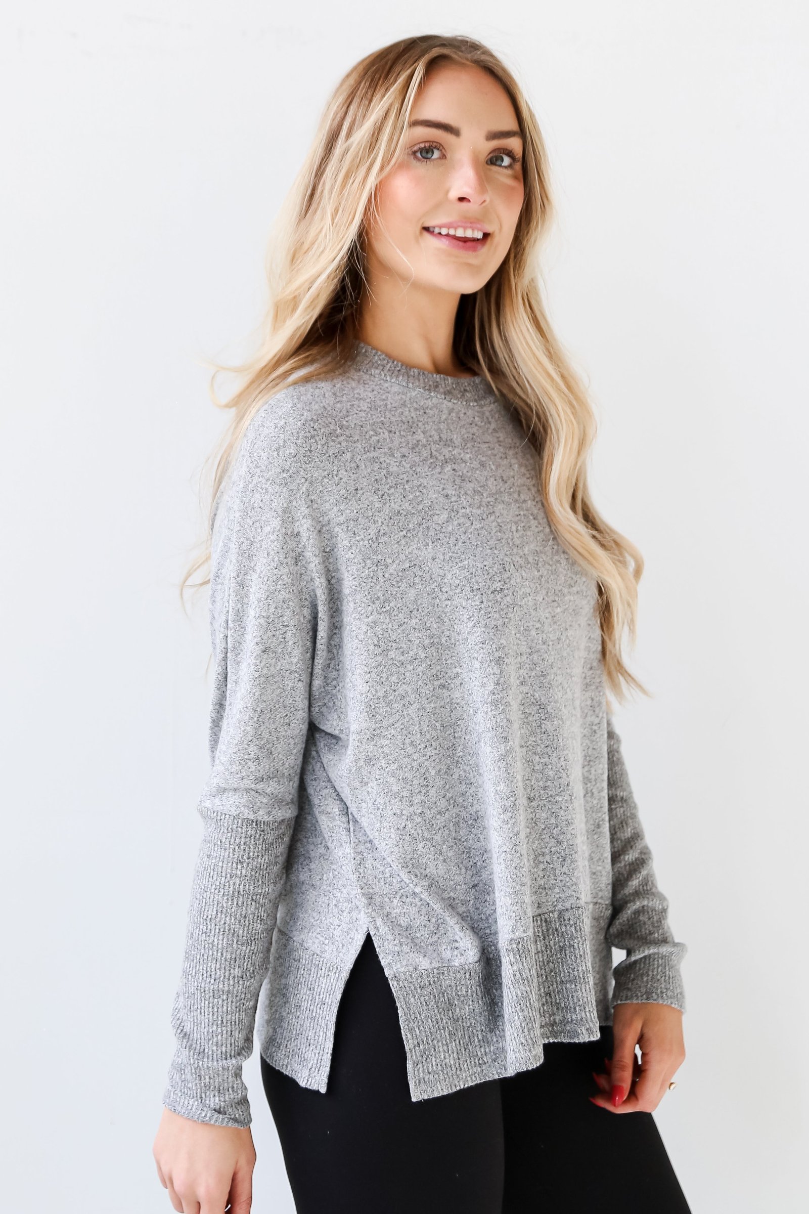 Olivia Brushed Knit Top - DU DEAL