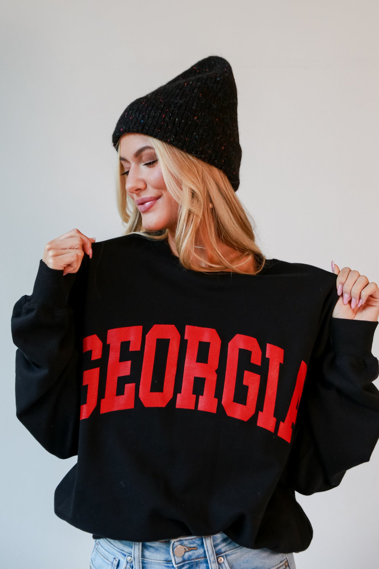 Black Oversized Georgia Sweatshirt