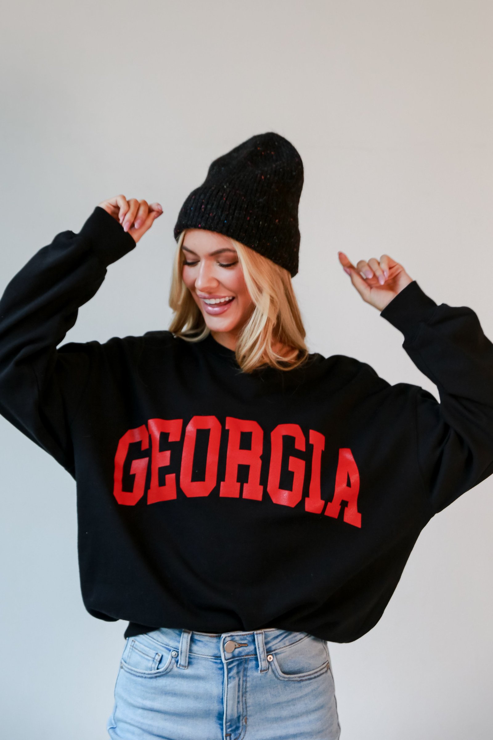 Black Oversized Georgia Sweatshirt